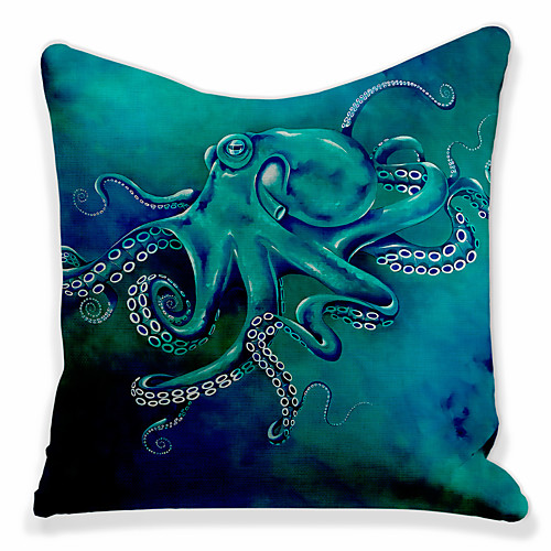 

1 Pc Marine life Style Cushion Cover Double Side Print 45x61cm Linen for Sofa Bedroom
