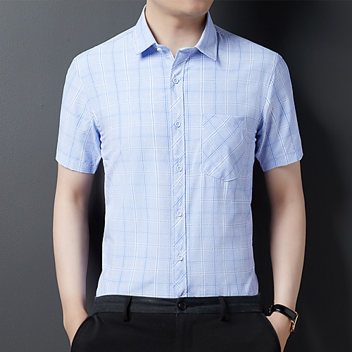 

Tuxedos Slim Fit Single Breasted More-button Cotton Blend Checkered / Gingham