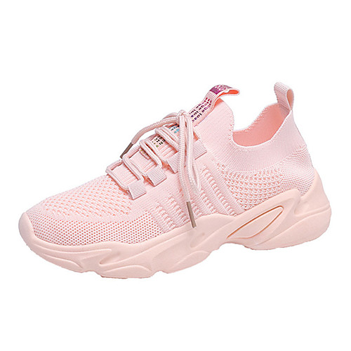 

Women's Trainers Athletic Shoes Flat Heel Round Toe Classic Daily Tissage Volant Solid Colored White Black Yellow