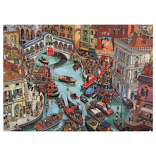 

Jigsaw Puzzles 1000 Pieces for Adults Crowded canals in Venice Educational Fun Game Intellectual Decompressing Interesting Puzzle