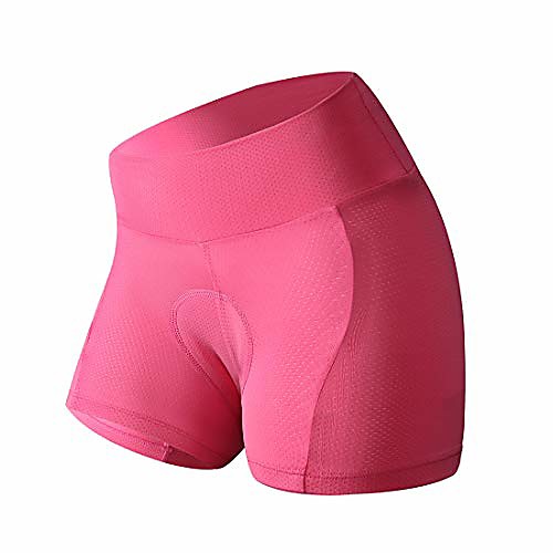 

women's cycling underwear 3d padded breathable lightweight mtb shorts elastic bike underpants pink, x-large