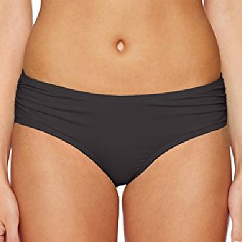 

women's bikini bottom swimsuit with shirred sides, mango, medium