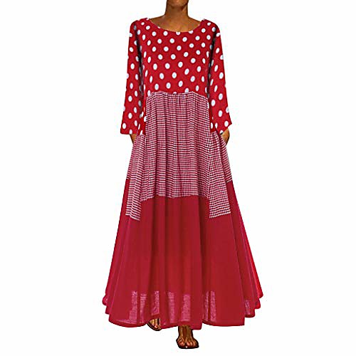 

kingoldon women's long sleeve floral print retro v neck tassel bohemian midi dresses maxi dresses with slit