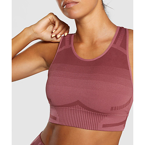 

Women's Sports Bra Bra Top Wirefree Nylon Spandex Yoga Fitness Gym Workout Breathable Soft Push Up Padded High Support Black Red Blue Solid Colored / Stretchy