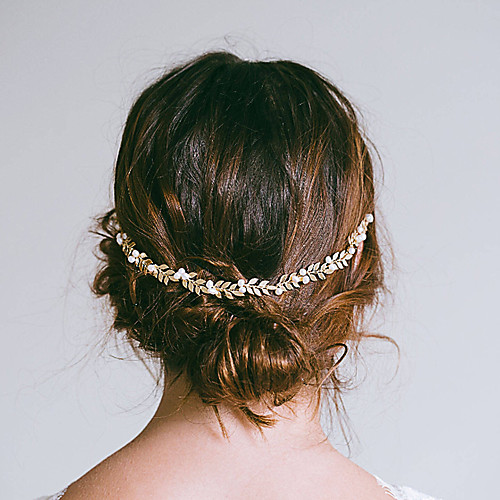 

Wedding Bridal Copper wire Headbands / Headdress / Headpiece with Imitation Pearl / Metal 1 Piece Wedding / Party / Evening Headpiece