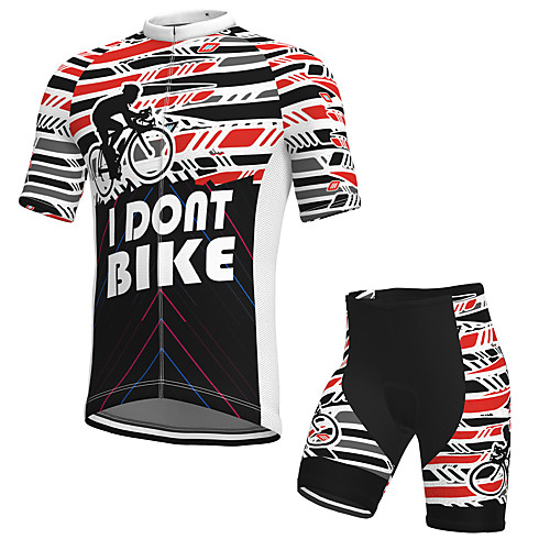 

Men's Short Sleeve Cycling Jersey with Shorts Spandex Black Bike Breathable Quick Dry Sports Graphic Mountain Bike MTB Road Bike Cycling Clothing Apparel / Stretchy / Athletic / Athleisure