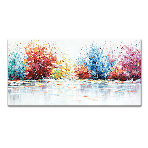 

Minturaℜ Large Size Hand Painted Abstract Knife Trees Landscape Oil Painting On Canvas Modern Pop Art Wall Picture For Home Decoration (Rolled Canvas without Frame)