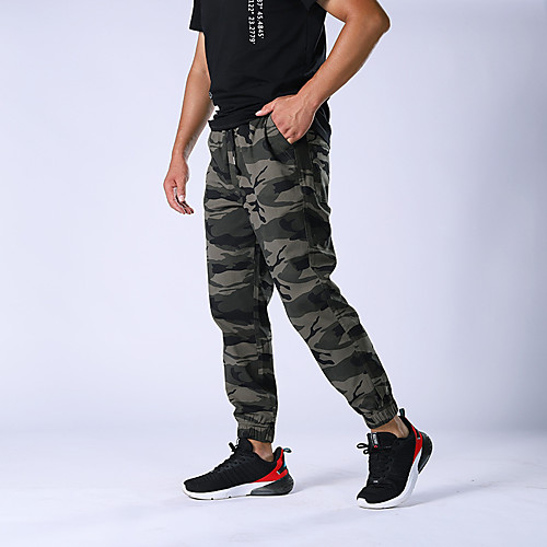 

Men's Hiking Pants Trousers Hunting Pants Tactical Cargo Pants Quick Dry Breathable Wearproof Soft Summer Camo / Camouflage Cotton for Black Yellow Army Green M L XL XXL XXXL