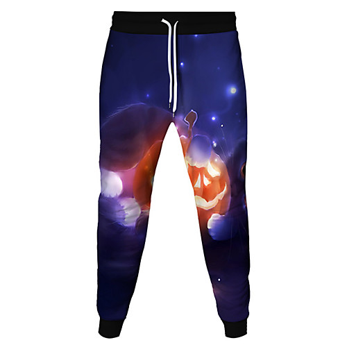 

Men's Women's Sweatpants Joggers Jogger Pants Athletic Bottoms Drawstring Beam Foot Winter Fitness Gym Workout Running Jogging Training Breathable Soft Sweat wicking Normal Sport Halloween Black