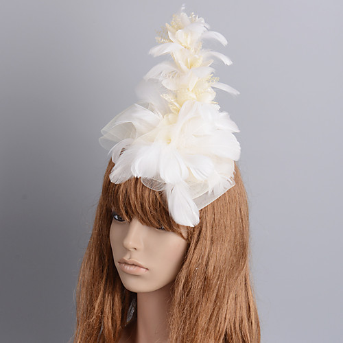 

Elegant Retro Feather Fascinators with Feather / Floral 1 Piece Special Occasion / Party / Evening Headpiece