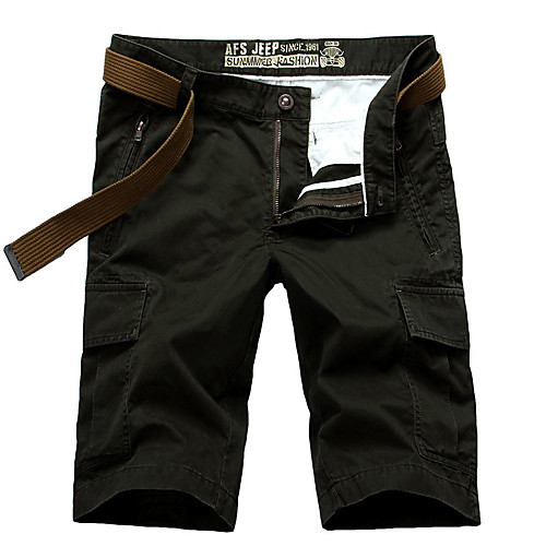 

Men's Hiking Shorts Hiking Cargo Shorts Solid Color Outdoor 10 Breathable Multi-Pockets Wear Resistance Cotton Shorts Army Green Burgundy Khaki Green Dark Blue Hunting Fishing Climbing 30 35 36 38 31