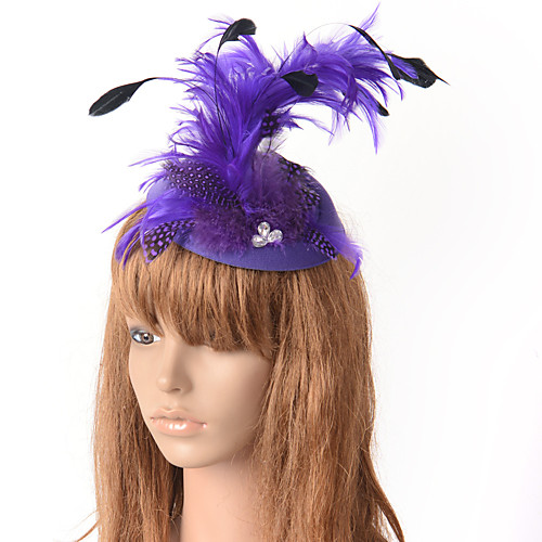 

Retro Hyperbole Feather Fascinators with Rhinestone / Feather 1 Piece Special Occasion / Party / Evening Headpiece