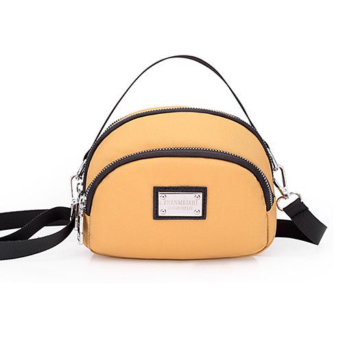 

Women's Bags Oxford Cloth Top Handle Bag Zipper Daily Outdoor 2021 Handbags Baguette Bag Wine Black Yellow Blushing Pink