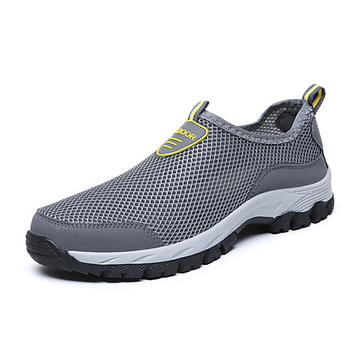 

Men's Loafers & Slip-Ons Daily Outdoor Walking Shoes Mesh Breathable Black Dark Blue Gray Spring Summer