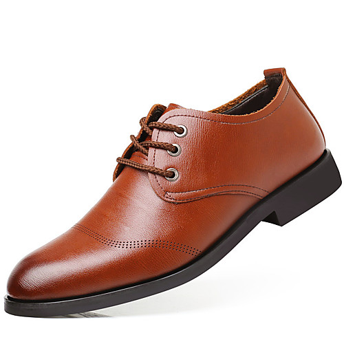 

Men's Oxfords Business Casual Daily Office & Career Walking Shoes PU Wear Proof Black Brown Fall Spring