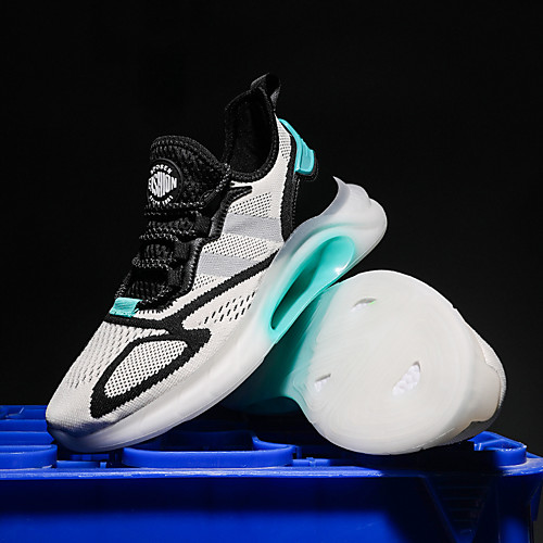 

Men's Trainers Athletic Shoes Sporty Casual Daily Outdoor Running Shoes Basketball Shoes Elastic Fabric Tissage Volant Breathable Non-slipping Wear Proof White / Blue Orange / Black Beige Spring