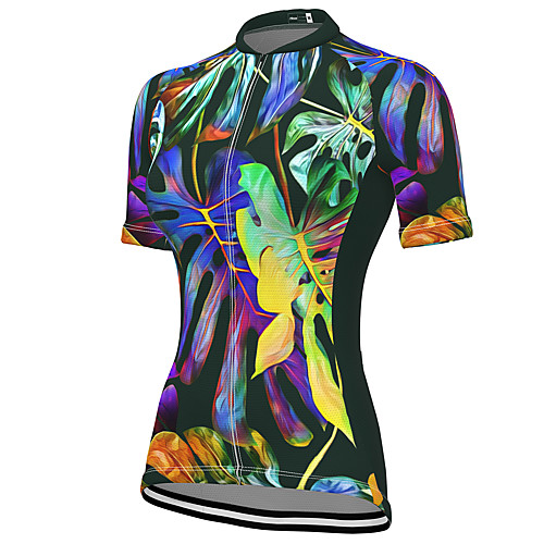 

21Grams Women's Short Sleeve Cycling Jersey Spandex Purple Bike Top Mountain Bike MTB Road Bike Cycling Breathable Sports Clothing Apparel / Stretchy / Athleisure