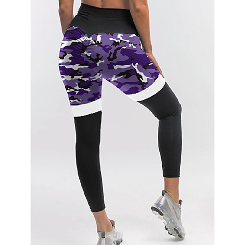 

Women's Plus Size Graphic Tie Dye Yoga Ankle-Length Leggings Purple
