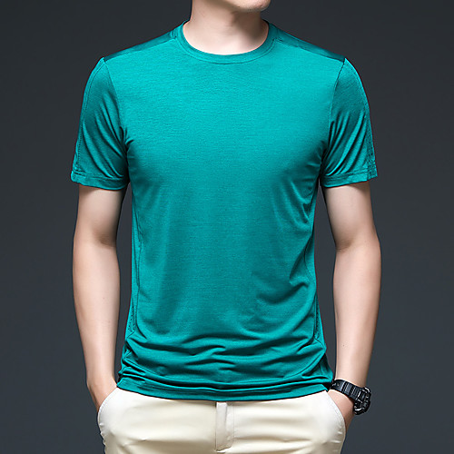 

Men's Hiking Tee shirt Tee Tshirt Outdoor Breathable Quick Dry Elastane Dark Grey Blue Grey