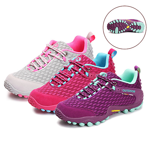 

Women's Hiking Shoes Mountaineer Shoes Anti-Slip Breathable Comfortable Wear Resistance Camping / Hiking Hunting Hiking Fall Winter Spring Purple Pink Grey