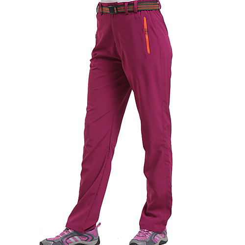 

Women's Hiking Pants Trousers Solid Color Summer Outdoor Quick Dry Breathable Soft Wear Resistance Spandex Pants / Trousers Purple Red Army Green Rose Red Hunting Fishing Camping / Hiking / Caving S