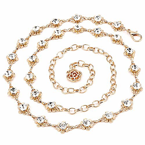 

sherry fashion women metal chain dress belt high waist skinny waist belt