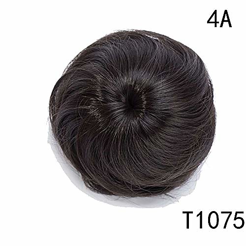 

45g straight hair hair bunsynthetic hair donut roller hairpieces fake hair bun for women drawstring ponytail blonde t1079