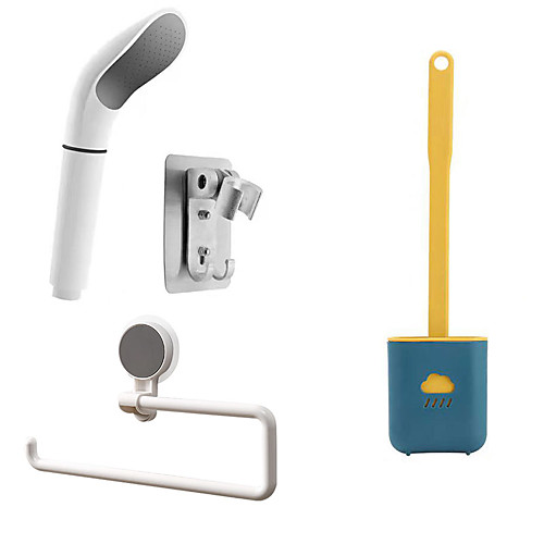 

1 PCS Multi-functional sShelf 1 PCS Hang Wall No Dead Angle Silicone Clean Toilet Brush 1 set of ABS Resin Mixed Material Shower