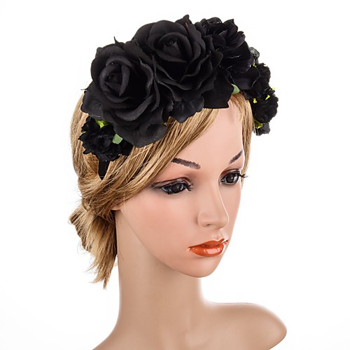 

Stylish Flower Style Fabric Headpiece with Flower 1 Piece Special Occasion / Halloween Headpiece
