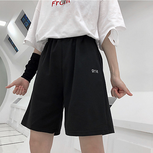 

Women's Jogger Shorts Elastic Waistband Cotton Solid Color Sport Athleisure Shorts Breathable Soft Comfortable Plus Size Everyday Use Casual Daily Outdoor Exercising