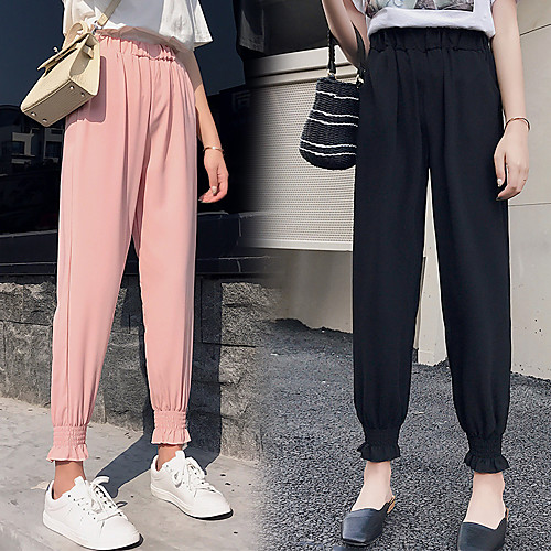 

Women's Sweatpants Jogger Pants Elastic Waistband Solid Color Sport Athleisure Pants Breathable Soft Comfortable Plus Size Everyday Use Casual Daily Outdoor Exercising