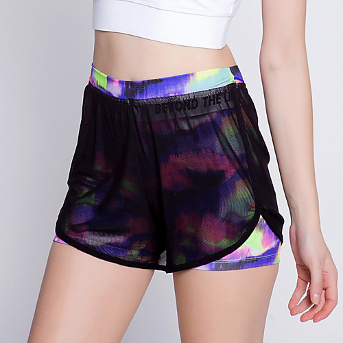 

Women's Jogger Shorts 2 in 1 Mesh Spandex Sport Athleisure Shorts Bottoms Breathable Quick Dry Soft Comfortable Yoga Running Everyday Use Casual Daily Outdoor