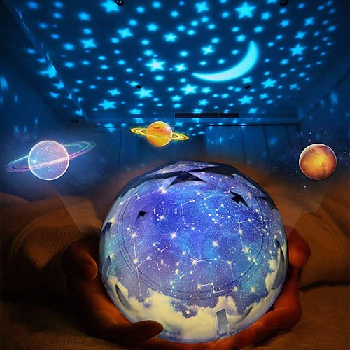 

LT.Squishies Romance Star Galaxy Starry Sky LED Lighting Night Light Projector Lamp Rechargeable Glow Glow in the Dark Rotate Kids Baby & Toddler for Birthday Gifts and Party Favors