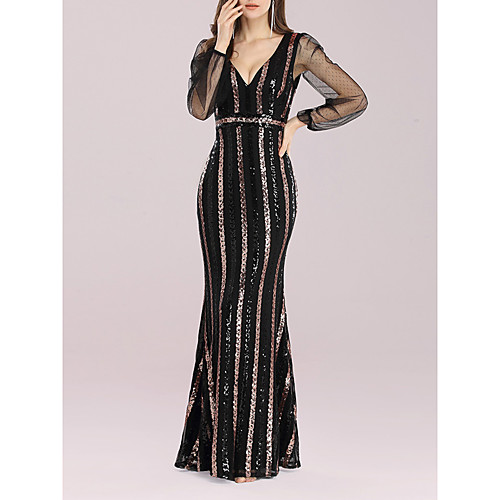 

Women's Sheath Dress Maxi long Dress Black Long Sleeve Solid Color Fall Winter Sexy 2021 4XL S M L XL XXL 3XL 4XL