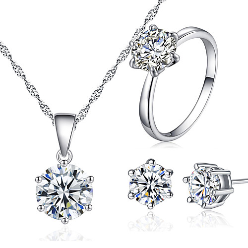 

Women's Jewelry Set Elegant Classic Earrings Jewelry White For Anniversary Party Evening 1 set