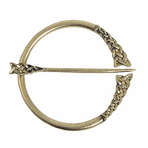 

bonarty vintage irish viking penannular brooch, clothes fasteners - zinc alloy cloak pin, shawl pin, scarf pin, norse jewelry for women men - antique copper 2
