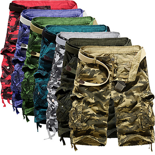 

Men's Hiking Shorts Hiking Cargo Shorts Camo Summer Outdoor Multi-Pockets Breathable Wear Resistance Cotton Shorts Red Army Green Blue Grey Khaki Hunting Fishing Climbing 29 30 31 32 34