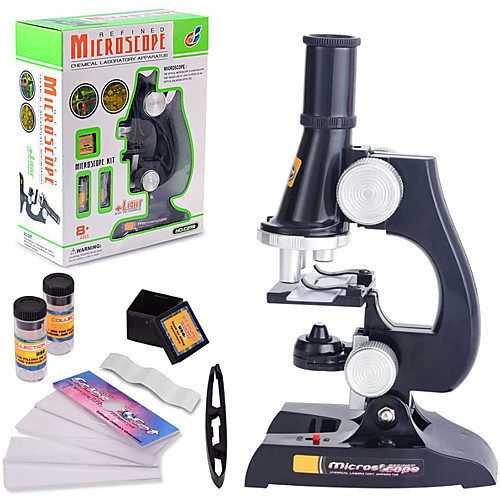 

Microscope Educational Toy Adjustable with Lighting Function 100X to 450X Magnification Kid's Boys' Girls' Toy Gift 1 pcs