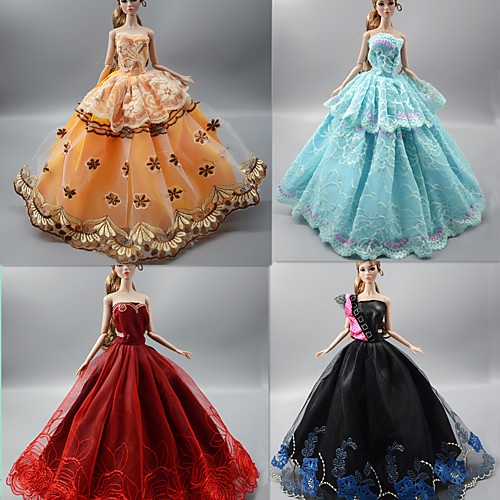 

Doll accessories Doll Clothes Doll Dress Wedding Dress Party / Evening Wedding Ball Gown Tulle Lace Organza For 11.5 Inch Doll Handmade Toy for Girl's Birthday Gifts Doll Not Included / Kids