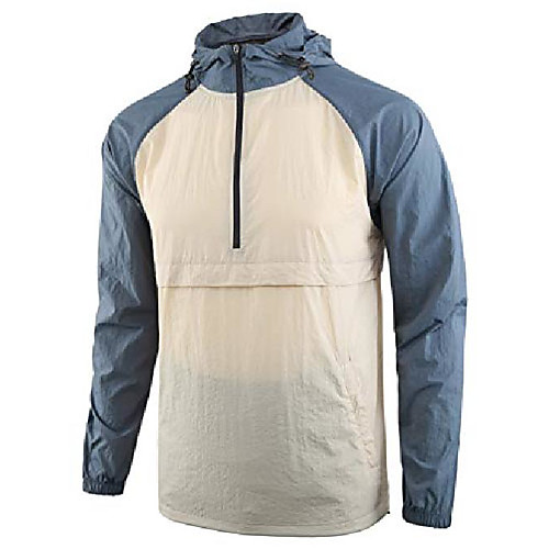 

Men's Hiking Softshell Jacket Hiking Windbreaker Outdoor Lightweight UV Sun Protection Breathable Quick Dry Jacket Top Fishing Climbing Camping / Hiking / Caving Black Blue