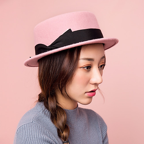 

Simple Elegant Wool Hats with Trim 1 Piece Special Occasion / Party / Evening Headpiece