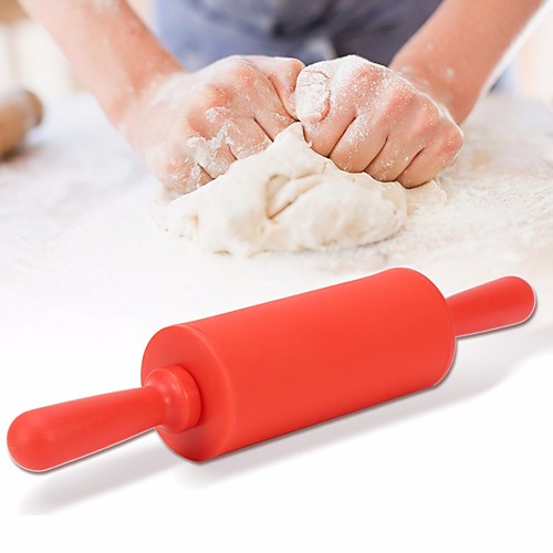 

22cm Silicone Rolling Pin Safety Food Silicone Material for Baking Pastry Tool for Bread Cake Dough Random Color