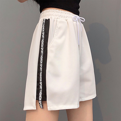 

Women's Jogger Shorts Drawstring Cotton Letter & Number Sport Athleisure Shorts Breathable Soft Comfortable Plus Size Everyday Use Casual Daily Outdoor Exercising