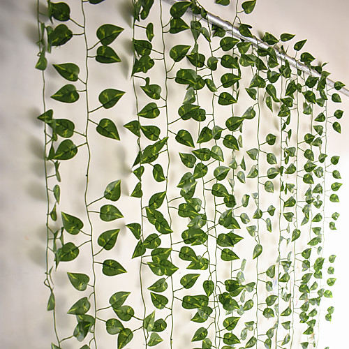 

12Pcs 220cm Artificial Plants Vine Wall Decor Wedding Party Decorative Artificial Leaves