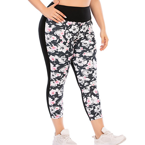 

Women's Plus Size Print Graphic Sporty Yoga Ankle-Length Leggings 12031[Bra]