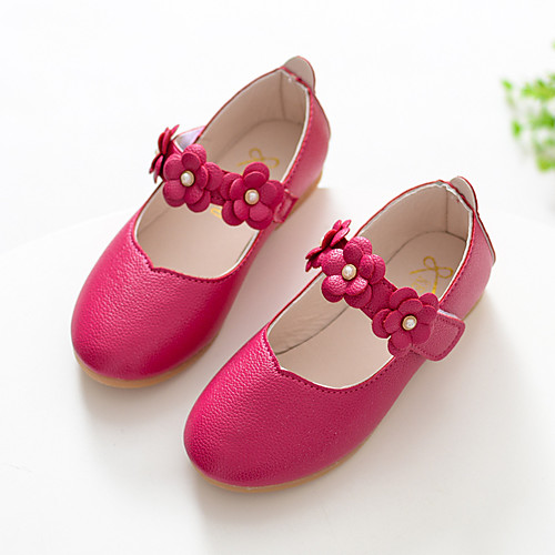 

toddler little big girl's sweet flower princess shoes flat mary jane-black 6 us size