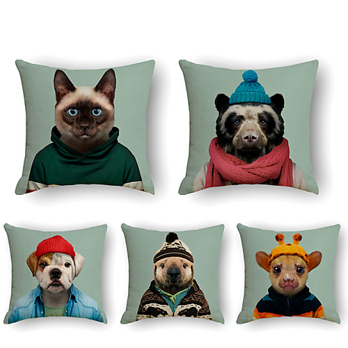 

Cushion Cover 5PCS Short Plush Soft Decorative Square Throw Pillow Cover Cushion Case Pillowcase for Sofa Bedroom 45 x 45 cm (18 x 18 Inch) Superior Quality Machine Washable