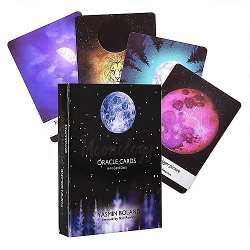 

english moonology oracle cards guide divination fate game board for party
