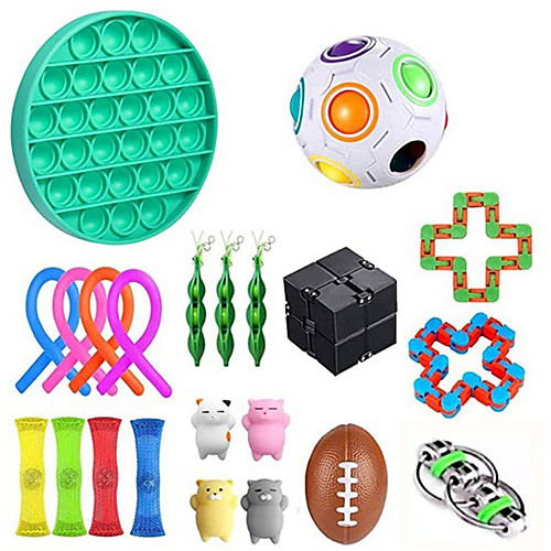 

Squishy Toy Throwing Toy Push Pop Bubble Sensory Fidget Toy Stress Reliever 22 pcs Mini Football Rugby Creative Transformable Cute Stress and Anxiety Relief Fun Strange Toys Decompression Toys Funny