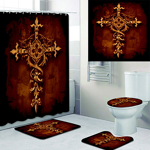 

Bathroom Shower Curtains & Hooks Rainbow Neoclassical Polyester Waterproof